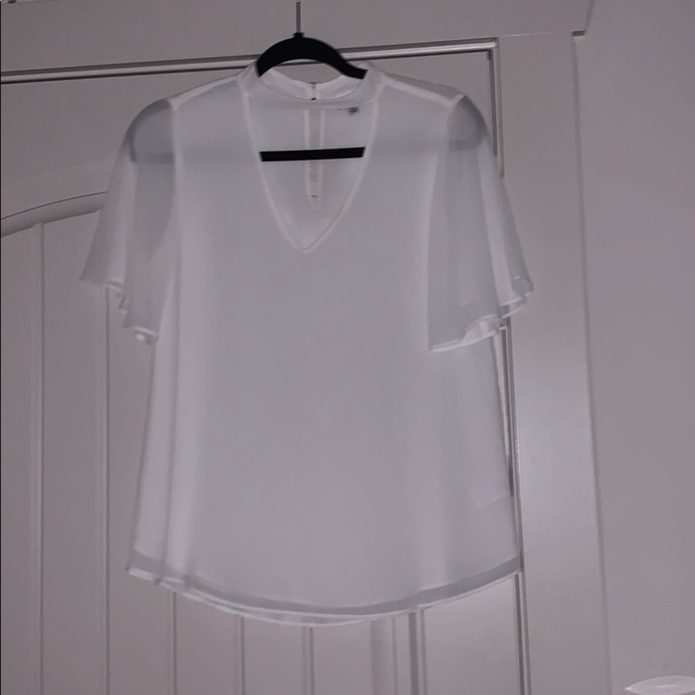 White flowy blouse